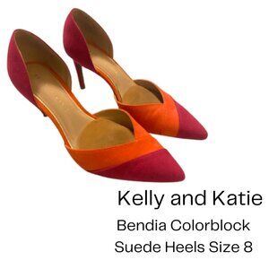 Kelly & Katie Bendia Colorblock Heels Size 8M